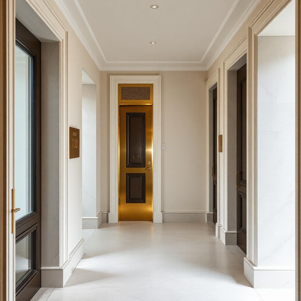 High-end Kensington residence entrance hall with smart access control