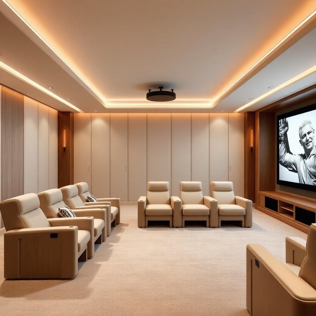 Luxury Surrey country estate cinema room with concealed technology
